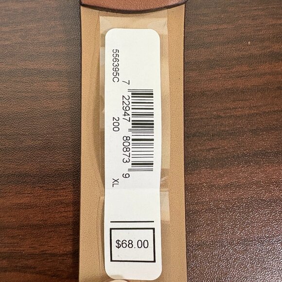 Michael Kors Logo Brown Leather Belt Gold Hardware Quiet Luxury Preppy Office XL